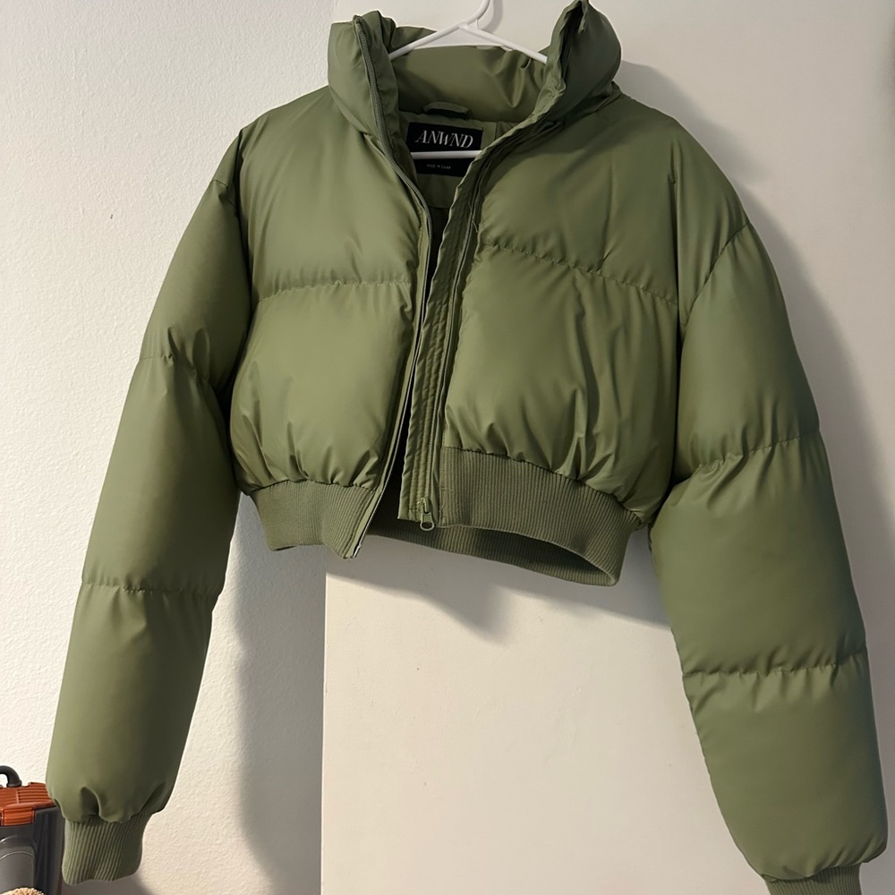 Olive Green Puffer Jacket